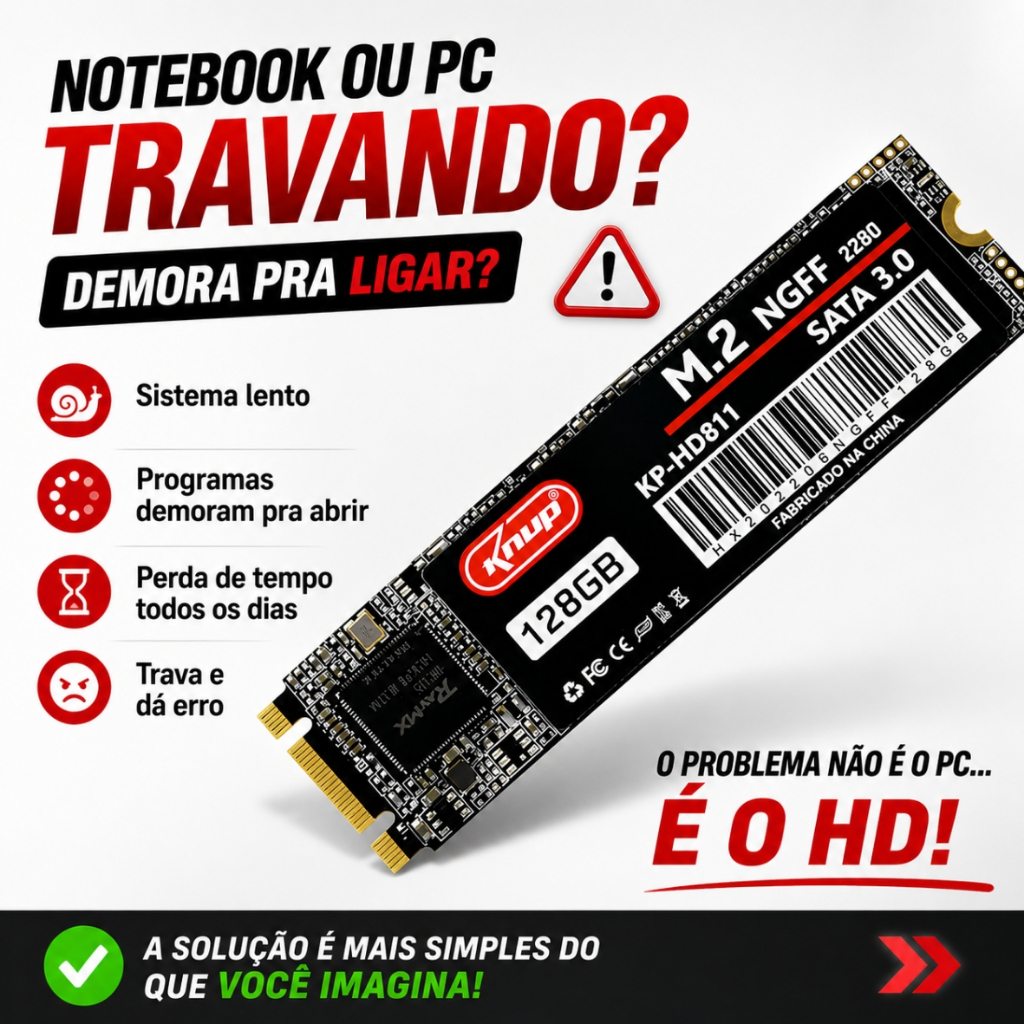 Ssd M.2 NGFF 2280 128gb SATA 3.0 HD Interno Para Notebook Desktop