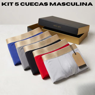 Kit 5 Cuecas Boxers Adulto com Forro em Algodão Macia Confortavel De MicroFibra ENVIO IMEDIATO!!