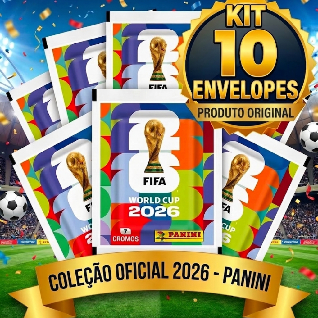 Figurinhas Copa do Mundo 2026 Produto Original Complete seu album 5/10/15 pacotes