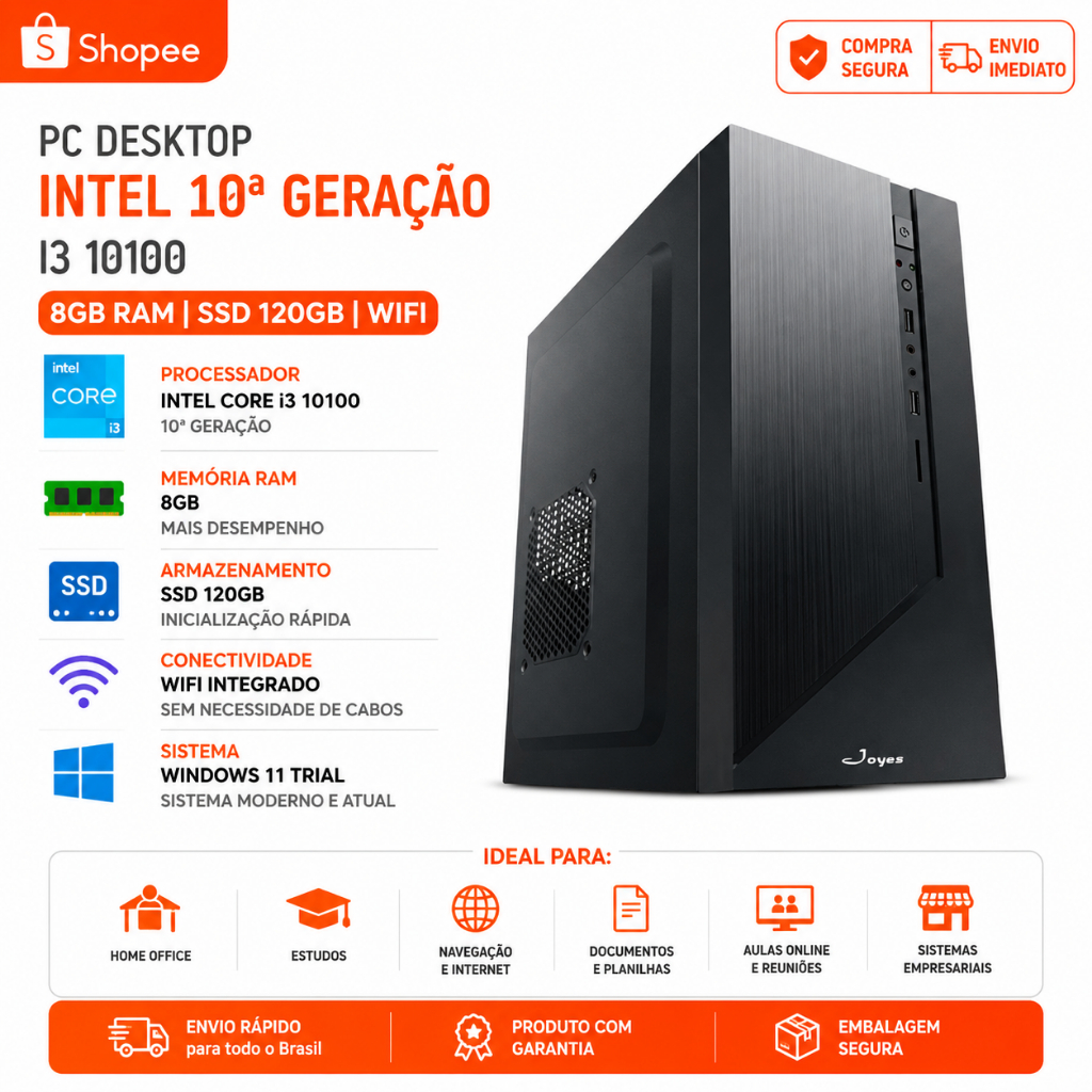 Computador I3-10100 em Promoção na Shopee Brasil 2026