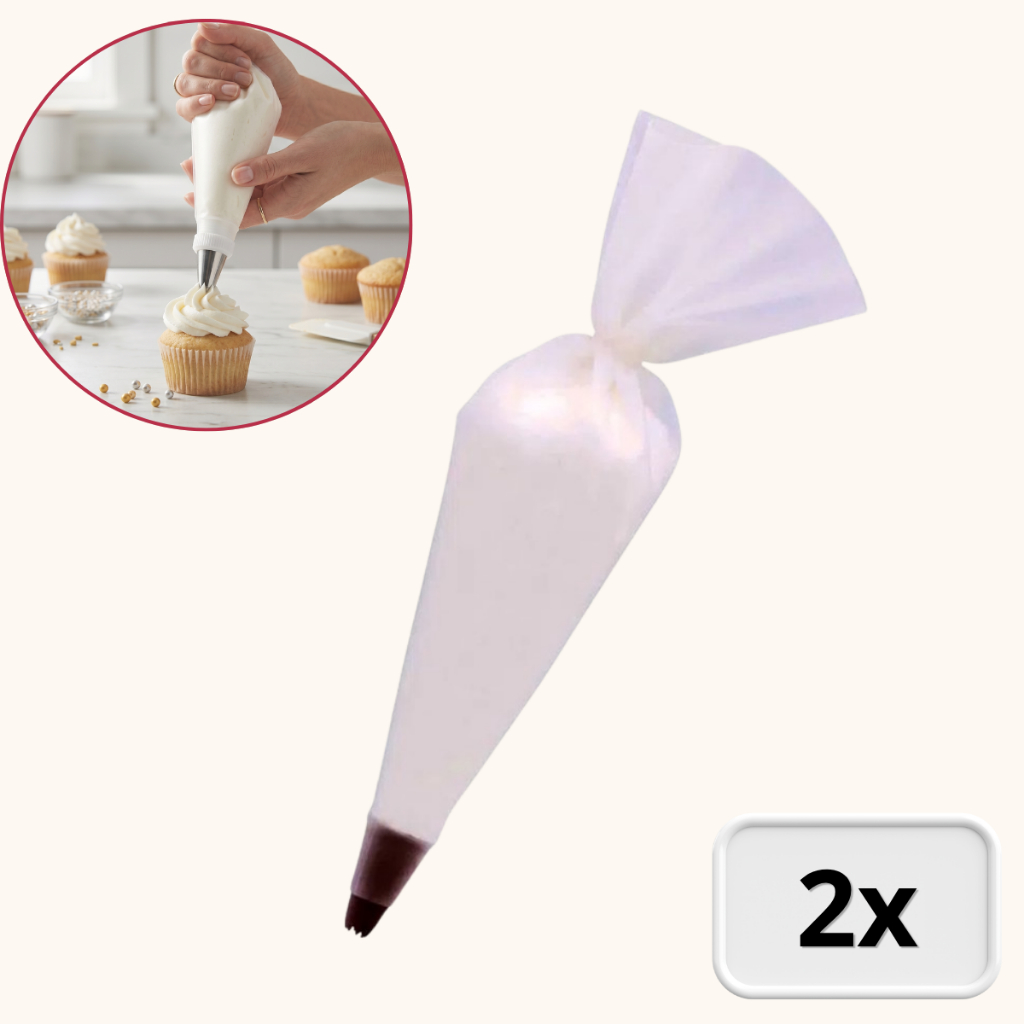 Kit 2 Sacos de Confeitar em Silicone Reutilizável Cozinha Ma