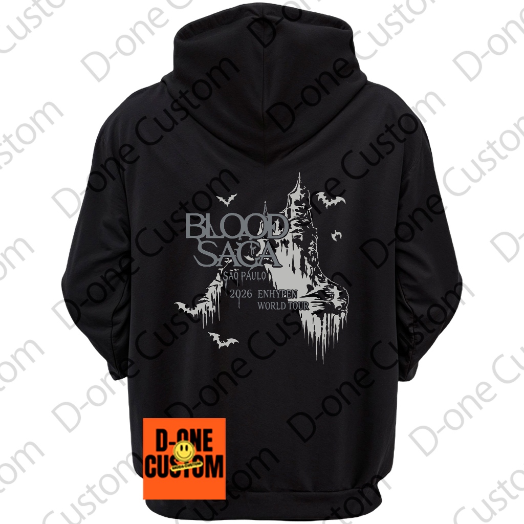 Moletom Estampado Enhypen Blood Saga Tour São Paulo 2026 Exclusivo