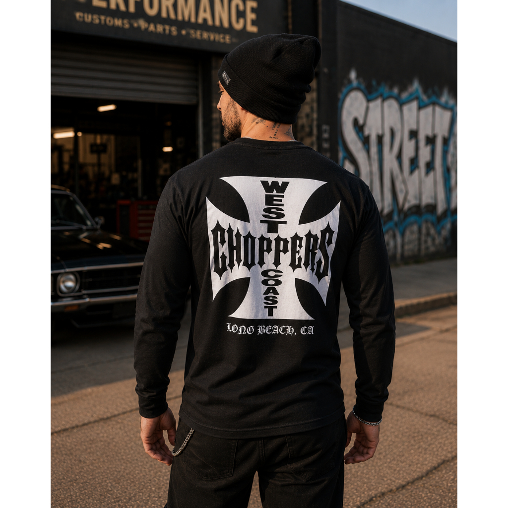 Camiseta Camisa Garagem West Coast Choppers Austin Tx Manga Longa