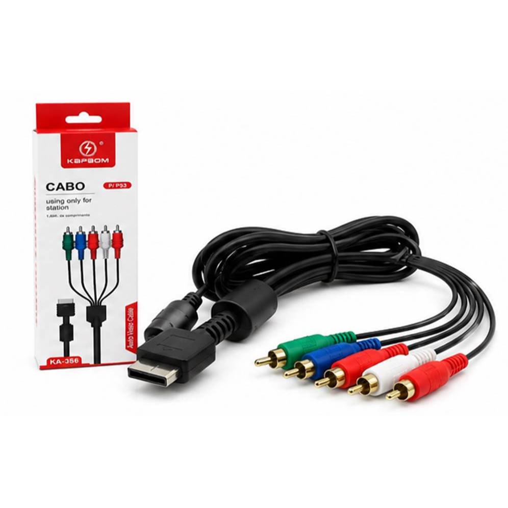 Cabo Componente PS2 e PS3 5 RCA YPbPr Áudio Vídeo HD PlayStation 2 ...