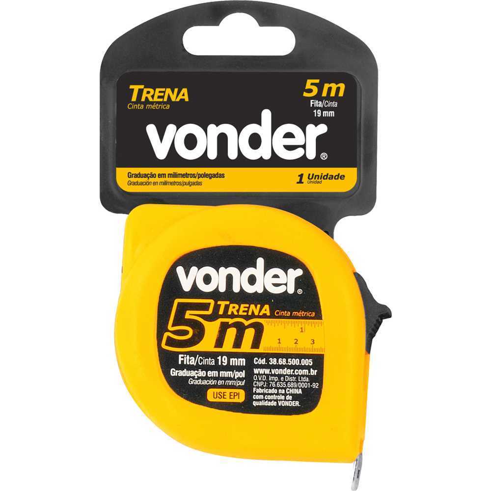Trena De Aço 5 m x 19 mm Simples Vonder