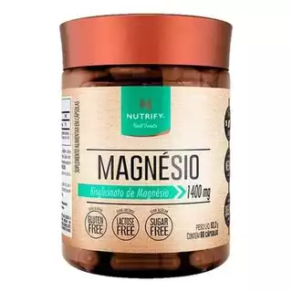 Suplemento Magnésio bisglicinato 60 cápsulas Nutrify