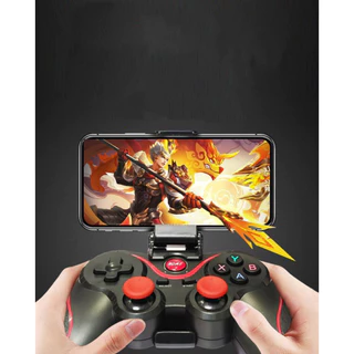 Controle Joystick Bluetooth Universal + cabo usb + suporte para Celular Tablet Android Ipad