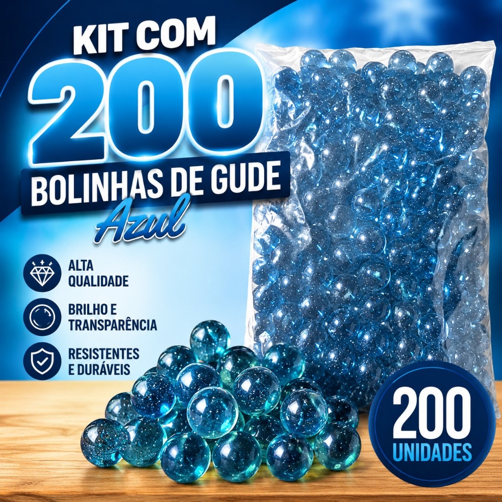 200 Bolinhas De Gude 2cm Kit Bola De Gude Coloridas Fubeca