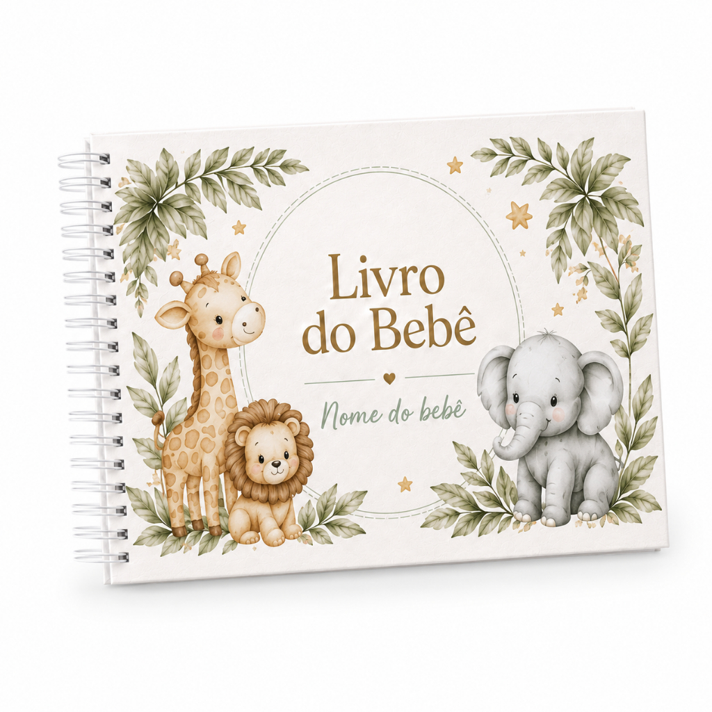 Livro do Bebê Personalizado Ursinho — Tema 03