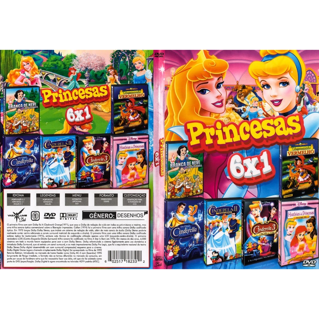 Circus Princess [DVD](中古品) DVD Coleção Princesas 6 em 1 – Clássicos Infantis | Shopee Brasil