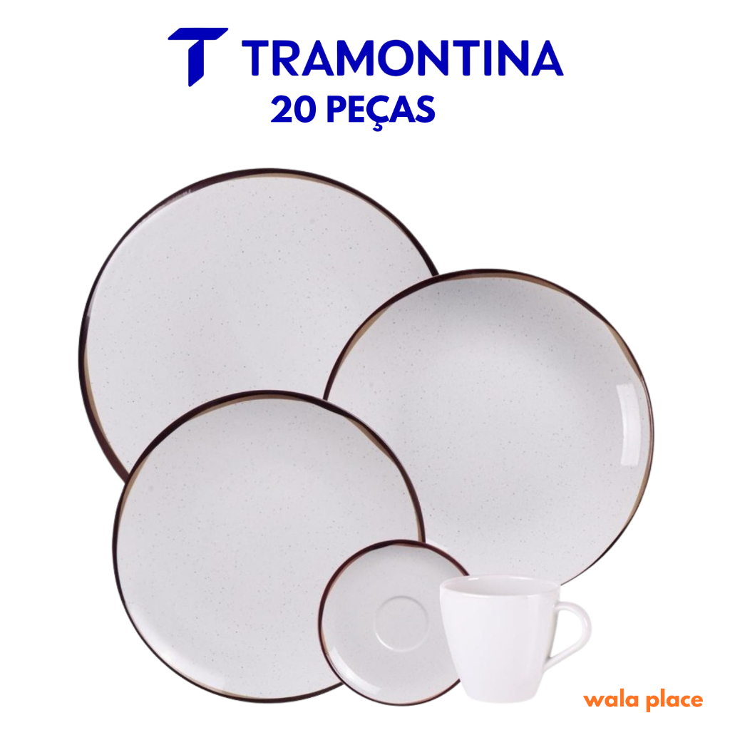Jogo de Jantar Canyon Porcelana 20 Peças - Tramontina