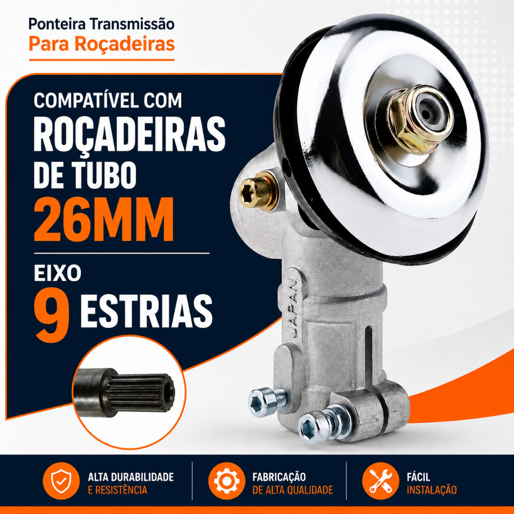 ガルバニック Caixa Transmissão Ponteira P/ Roçadeira Nakasaki 63cc - 65cc