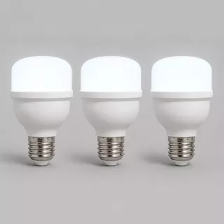 Kit 3 Lâmpada Led Bulbo 30w 6500k Branco Frio Bivolt 110v 220v Soquete E27 Econômica Luz Branca