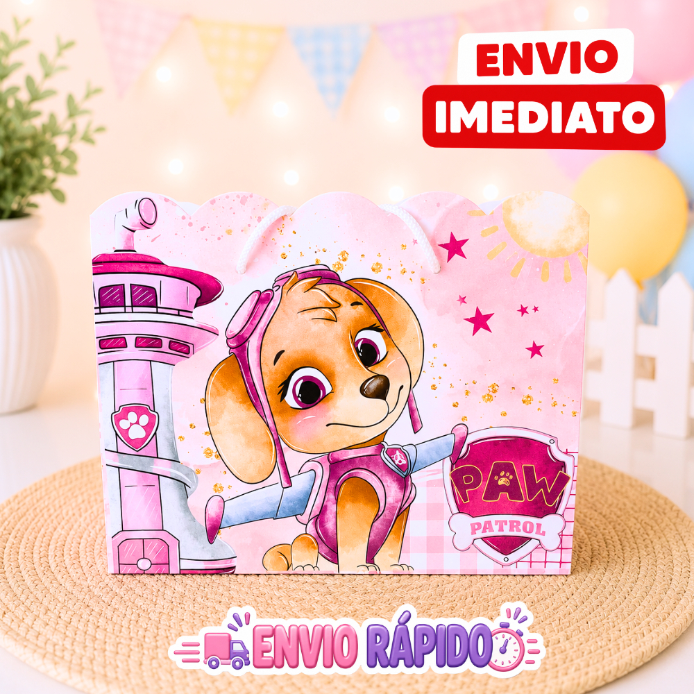 Sacolinha Skye - Lembrancinhas Skye - Patrulha Canina Menina - PEGUE E ...