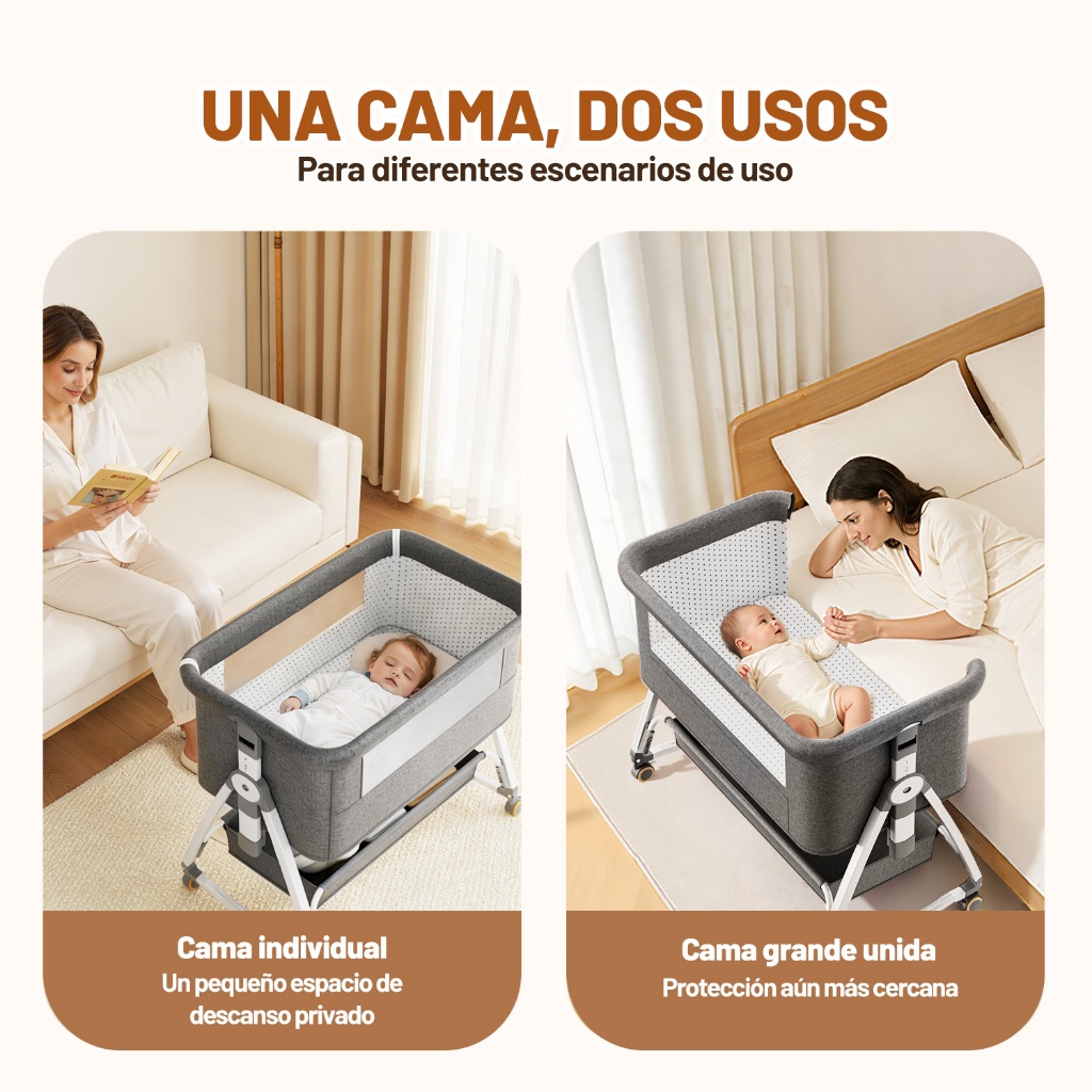 Kiumo Berço Portátil Bebê Com colchão Multifuncional Moisés Co