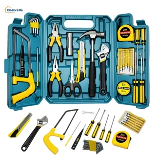 Jogo Kit Maleta de Ferramentas 27 Peças Completa Para Casa e DIY Aço Carbono