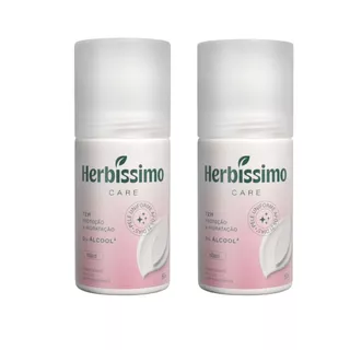 Kit Desodorante Roll-On Antitranspirante Herbíssimo Care Hibisco 50ml (2 unidades)