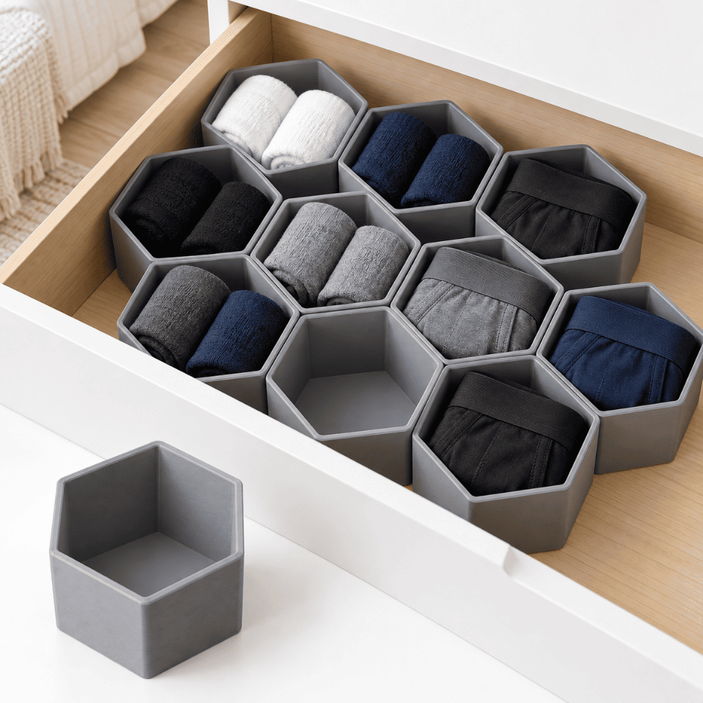 Organizador de Gaveta colmeia Modular para Meias, roupas, acessórios ...