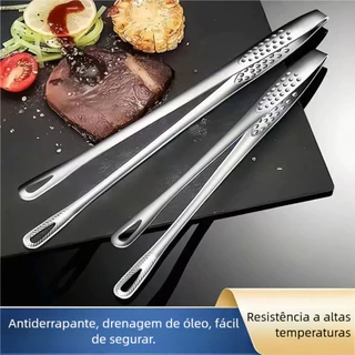 Pegador Longo Reforçado em Aço Inoxidável para Churrasco e Cozinha Dimensões 280mm*13mm