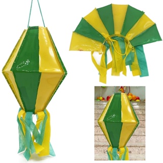 Balões Juninos Temáticos - Kit com 3 Verde e Amarelo  Brasil Copa Do Mundo em Oferta na Shopee