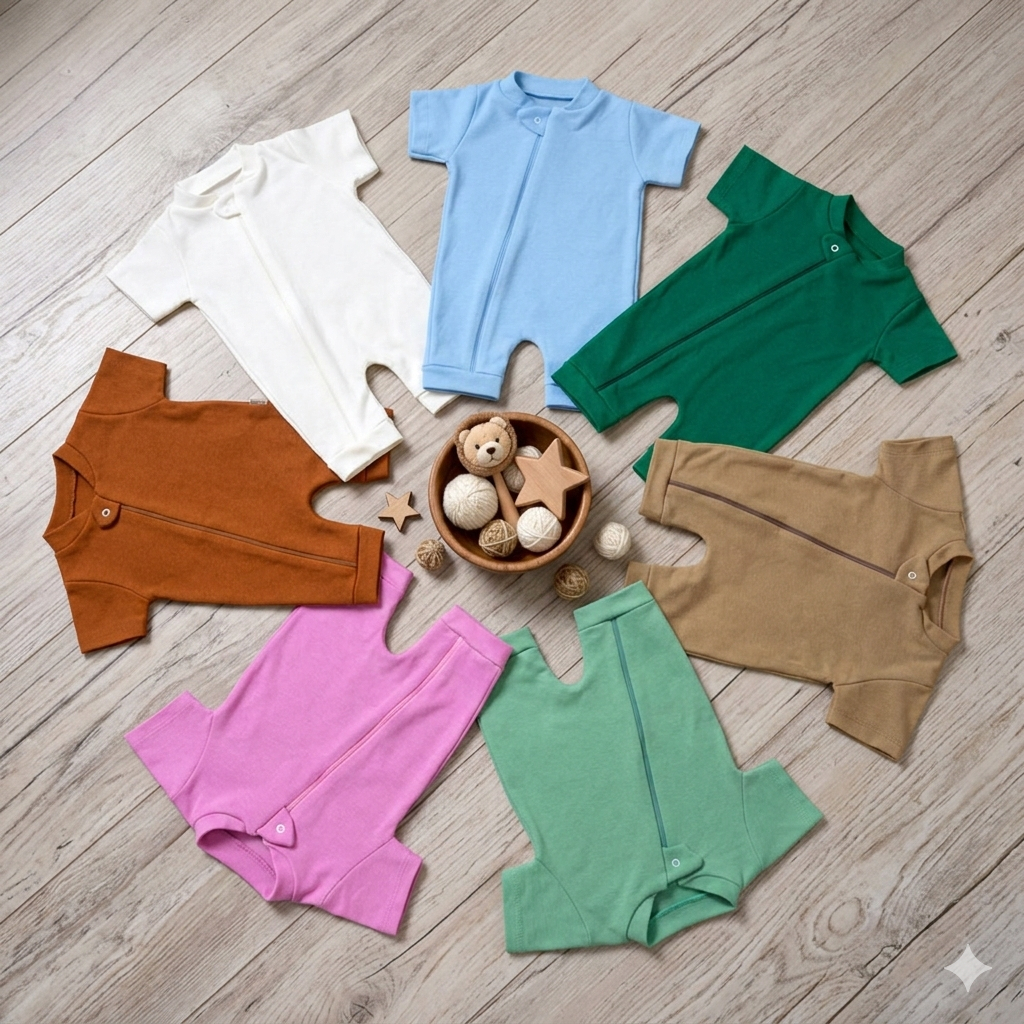 Macacão Romper para Bebê Fechamento em Zíper 100% Algodão em Oferta na Shopee