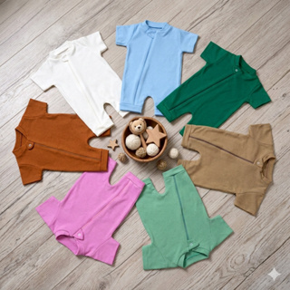 Macacão Romper para Bebê Fechamento em Zíper 100% Algodão em Oferta na Shopee