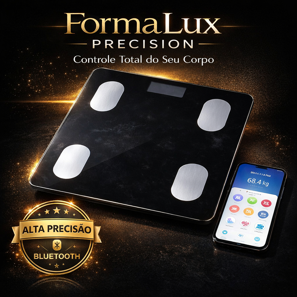 Balança Digital Medidora Corporal Bioimpedância 140kg Bluetooth ...