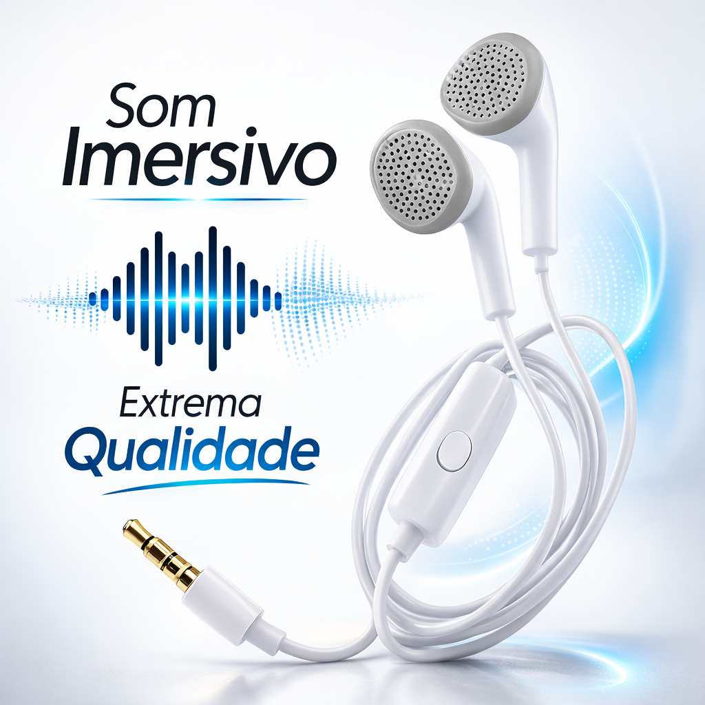 Fone de Ouvido com Fio P2 Intra-Auricular com Microfone e Botão ...