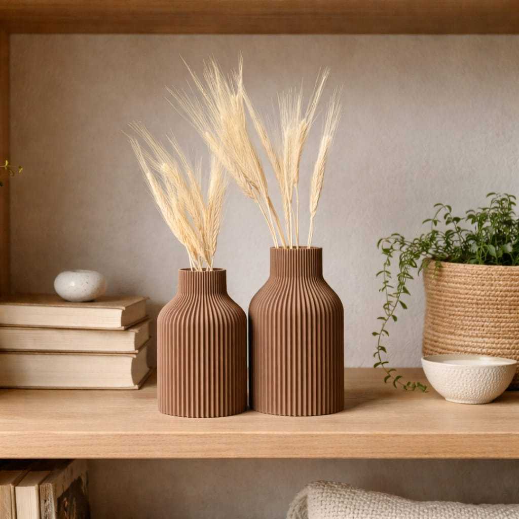Kit 2 Vasos Decorativos Nórdicos Modernos Minimalistas - Sala Estante Aparador Escritório | Shopee Brasil