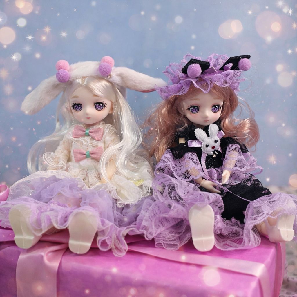 bjd ドール本体＋フルセットサイズ 30CM  HUOXIAOMEI ✨ Boneca PREMIUM BJD Articulada 30cm Cinnamoroll & Kuromi