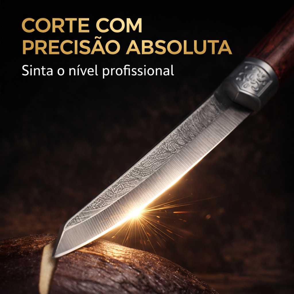 Faca Artesanal Aço Forjado Ultra Afiada Cabo Madeira Churrasco Cozinha ...