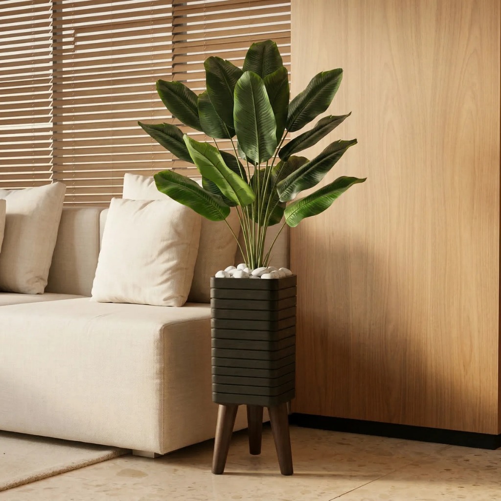 Bananeira Artificial Grande 18 Folhagem Decoração Escritório