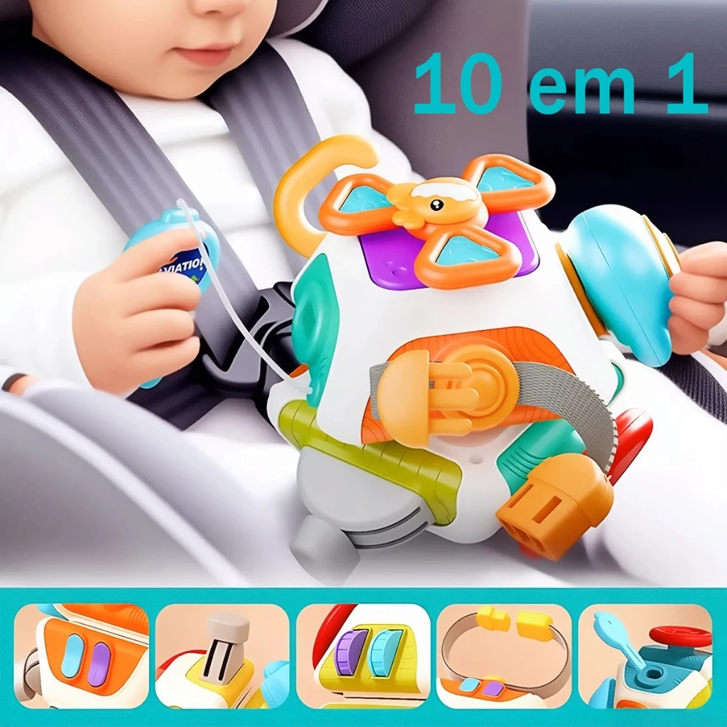 Brinquedos De Menino Bebê Ocupado Placa Cubo Montessori Brinquedo Sensorial Com Atividades De Aprendizagem, foto 1