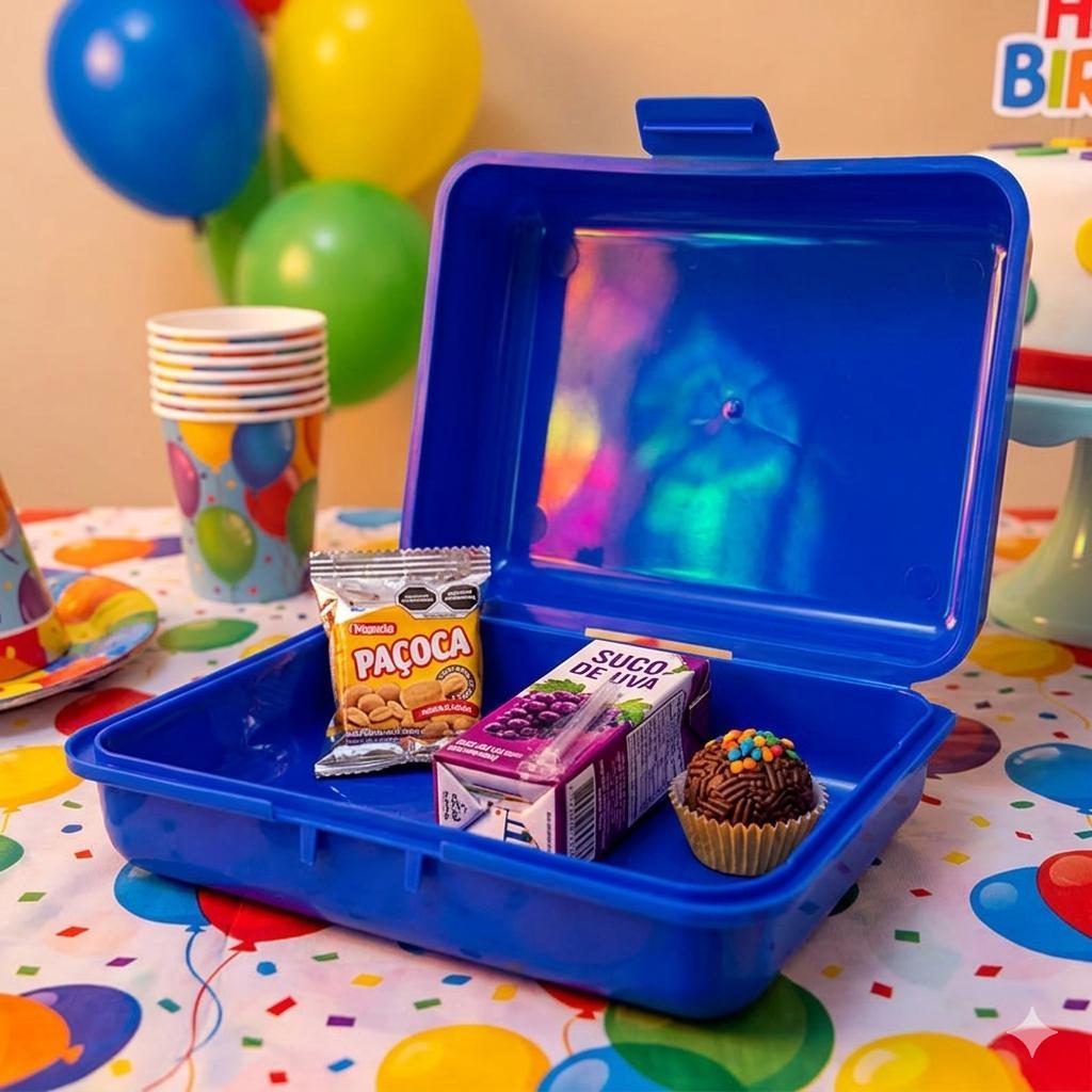 Multibox - 25 peças - Maleta p/ Lanche- Lancheira - Caixa Multiuso