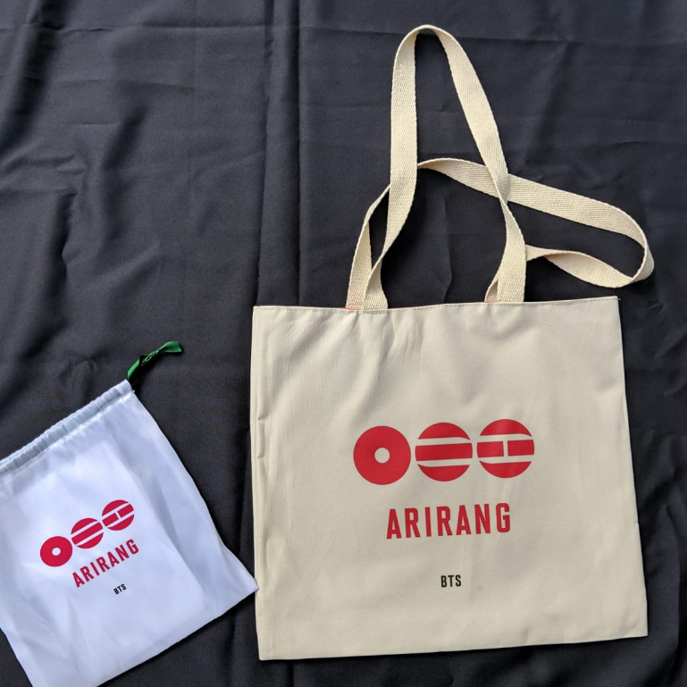 Bolsa estilo Ecobag Arirang BTS Kpop Estampada | Tote Bag 38x38