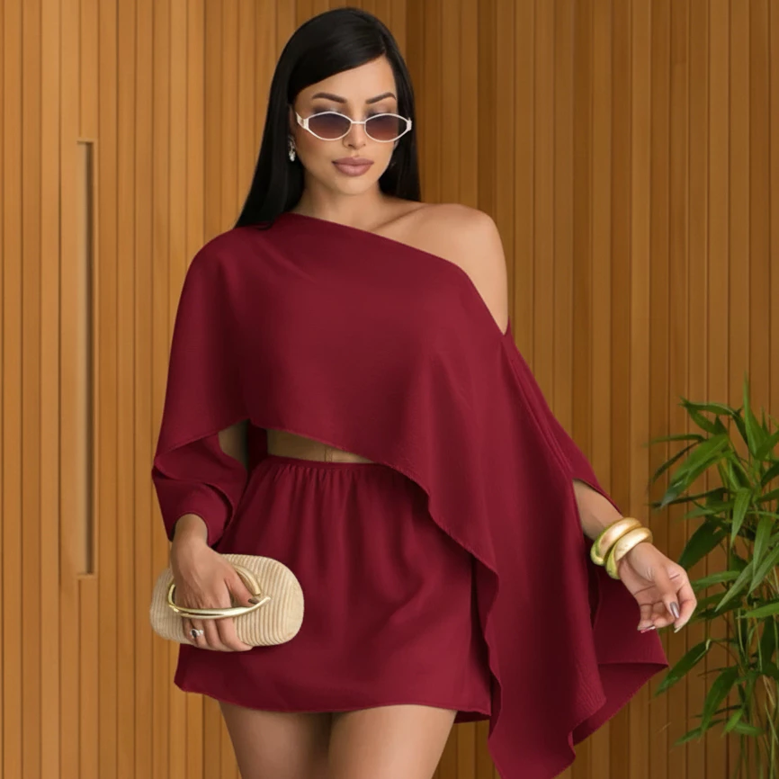 Conjunto Feminino 3 Peças Short Saia Blusa Capa no Tecido Duna | Elegante, Moderno e Casual.
