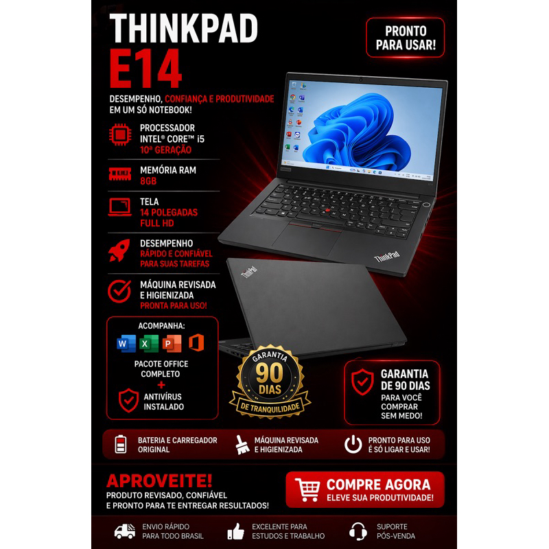 Lenovo I5 8GB 256GB SSD em Promoção na Shopee Brasil 2026