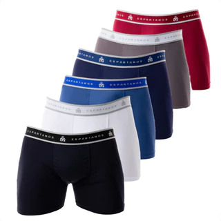 Kit 5 Cuecas Boxer microfibra Masculino Adulto Homem Ciclismo Cueca De Qualidade Lisa