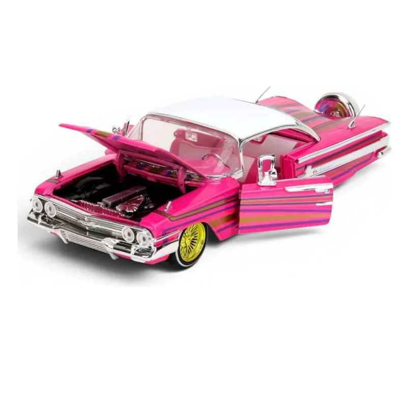 jada toys 1960Impala Lowrider 未開封 Miniatura Jada Toys Pink Slip - Chevrolet Impala 1960 Roda Low