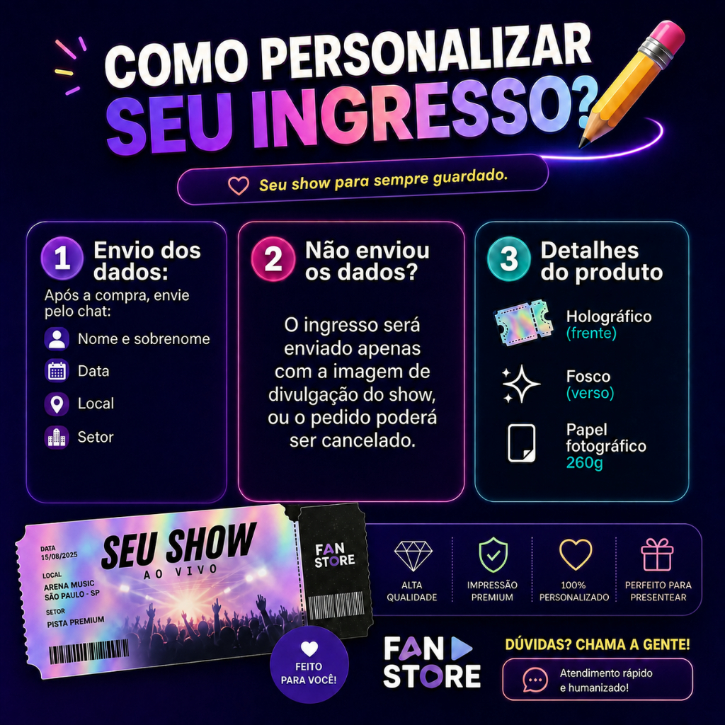 Ingresso Colecionável Holográfico – From Zero World Tour (Linkin