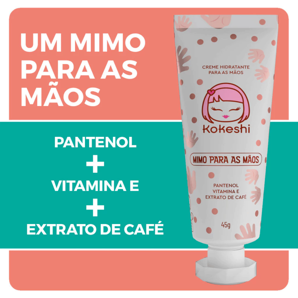Creme Hidratante para as Mãos e Cutículas Kokeshi Maciez e Hidratação 45g