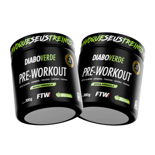 Kit 2x Pré Treino Diabo Verde Pre-Workout 300g - FTW