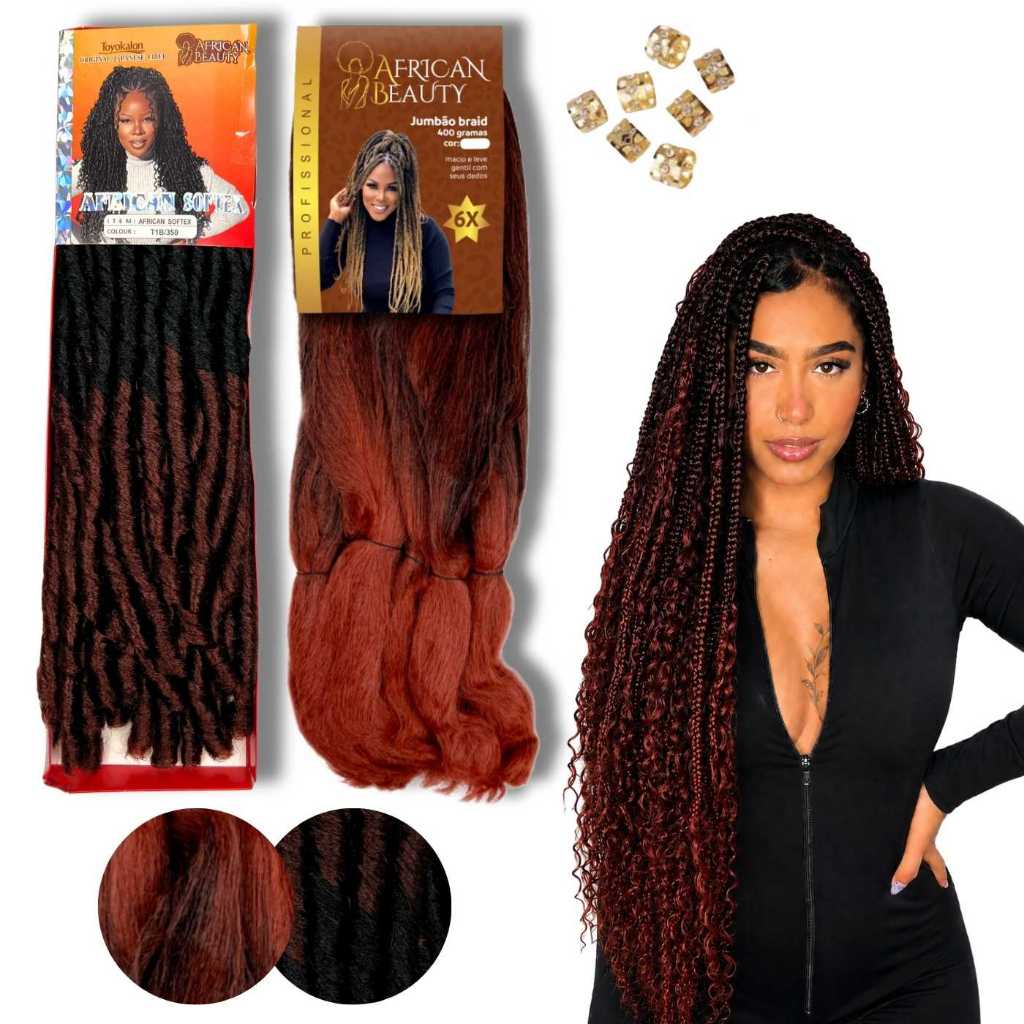 Kit Gypsy Braid 1 Jumbo 400g African Beauty e Nina Softex 70g
