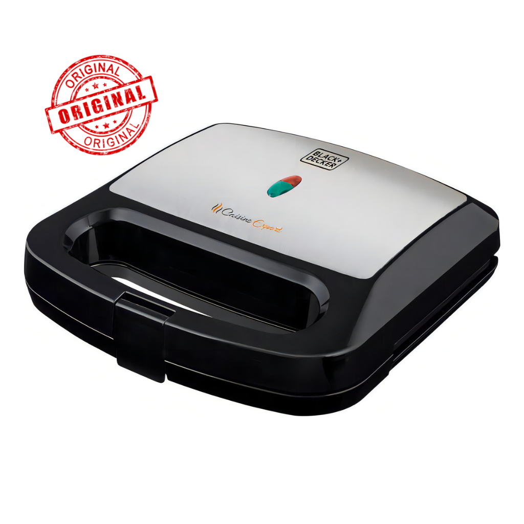 Sanduicheira Elétrica Preta e Inox Black Decker Sm800 127V M