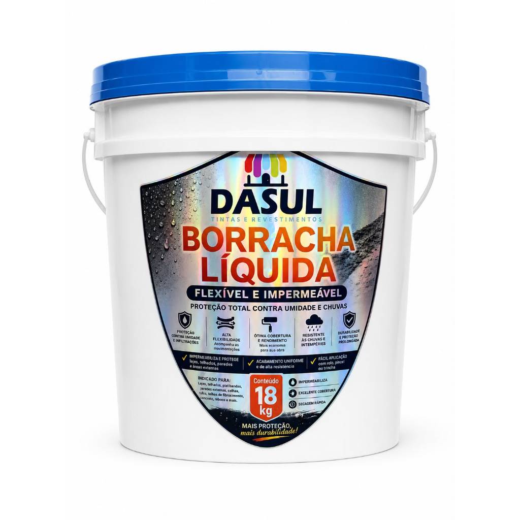 Tinta Emborrachada Impermeabilizante Dasul 18L | Shopee Brasil