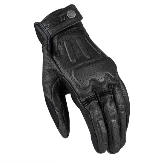 LUVA LS2 RUST MAN GLOVES PRETA/MARROM CLASSICA TOUCH SCREEN MACIA CONFORTAVEL PROTEÇÃO