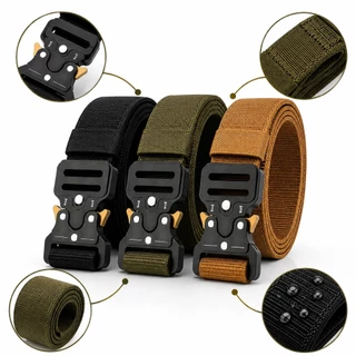 Kit 3/2 Cinto Tático Militar Masculino Nylon Reforçado Fivela Engate Rápido Ajustável Alta Resistência