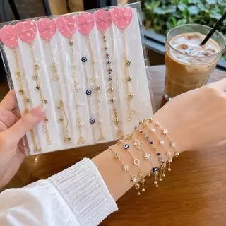 Kit 3/6 unis Pulseiras Banhada à Prata 925 e Dourado - Feminina Sortidos bem lindo