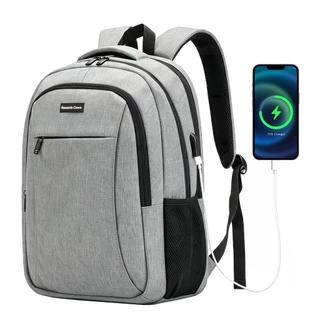 ROMANTIC CROWN Mochlia Masculina Impermeável Reforçada, Compartimento Notebook 15,6", Grande Capacidade p/ Viagem Escola