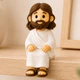 Mini Jesus Cristo Sentado 5cm Enfeite Decorativo para Mesa Monitor Nicho